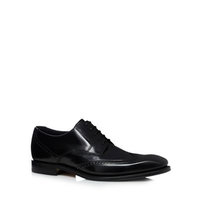 Loake Big and tall black leather lace up brogues